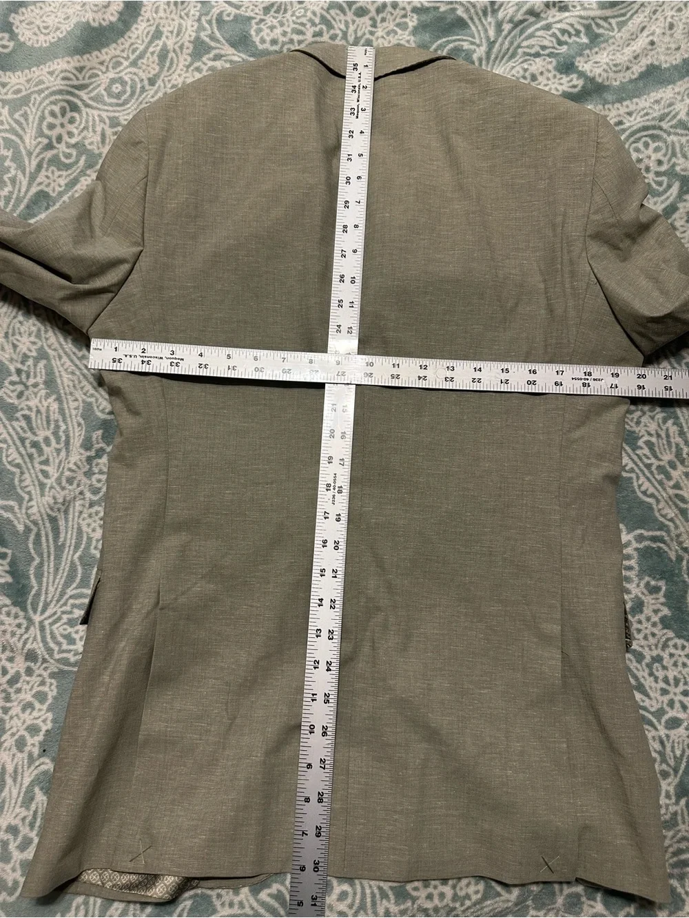 NWT Zanetti Messina Jacket Mens 38R Sage Green Linen Blend Sport Coat Blazer